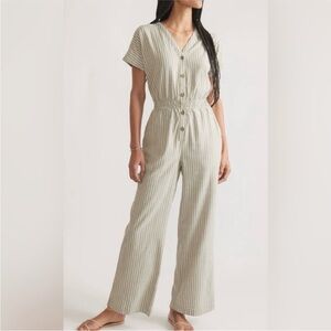 Marine Layer Lia Striped Wide Leg Jumpsuit